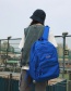 Fashion Blue Letter Printed Canvas Backpack