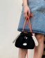 Fashion Black Cartoon Animal Drawstring Canvas Shoulder Messenger Bag