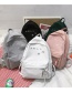Fashion White Letter Printed Canvas Backpack
