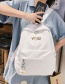 Fashion White Cartoon Omelet Printed Letter Backpack