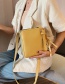 Fashion Yellow With Green Belt Buckle Stitching Contrast Color Shoulder Messenger Bag