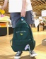 Fashion Green Letter Print Moon Backpack