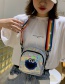 Fashion Blue Embroidered Cartoon Laser Shoulder Crossbody Bag