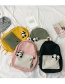 Fashion Armygreen Contrast Stitching Panda Backpack