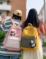 Fashion Yellow Contrast Stitching Panda Backpack