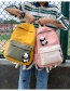 Fashion Armygreen Contrast Stitching Panda Backpack