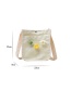 Fashion White Double-sided Small Flower Shoulder Slung Canvas Bag