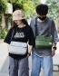 Fashion Gray Labeled Shoulder Messenger Bag