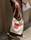 Fashion White Avocado Printed Shoulder Messenger Bag