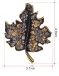 Fashion Ancient Silver Alloy Maple Leaf Diamond Brooch