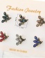 Fashion Gold Alloy Diamond Insect Brooch 6 Packs