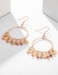 Fashion Color Geometric Alloy Round Wafer Beads Tassel Earrings