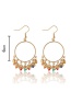 Fashion Color Geometric Alloy Round Wafer Beads Tassel Earrings