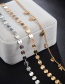 Fashion Gold Alloy Round Chain Love Five-pointed Star Multi-layered Anklet