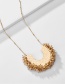 Fashion Yellow Crystal Beads Fan Shaped Necklace Necklace