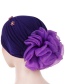 Fashion Orange Oversized With Flower Head Beaded Bonnet Cap
