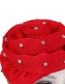 Fashion Watermelon Red Nail Drill Oversized Flower Flanging Space Cotton Baotou Cap