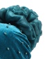 Fashion Royal Blue Velvet Nails With Flower Baotou Cap