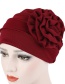 Fashion Watermelon Red Side Decal Flower Head Cap