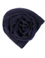 Fashion Black Ceramic Hand-cut Flower Cuffed Space Cotton Baotou Cap