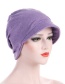 Fashion Light Purple Cotton Hooded Hex Headgear