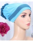 Fashion Navy Two-color Elastic Cloth Wearing A Flower Headband Hat
