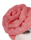 Fashion Pink Wavy Cashew Flower Hot Bit Towel Cap