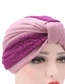 Fashion Big Red Two-color Stitching Pleated Headgear