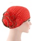 Fashion Rose Red Small Flower Double Color Flower Baotou Cap
