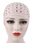 Fashion Rose Red Flowered Bonnet With Hot Diamond