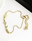 Fashion Gold Copper Inlaid Zircon Beaded Letter Love Pentagram Bracelet