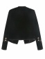 Fashion Black Velvet Short Coat