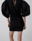 Fashion Black Fluffy Sleeve Dress
