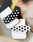 Fashion Triangle Black And White Spot Pattern Decorated Hair Clip