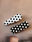 Fashion Square Black And White Spot Pattern Decorated Hair Clip