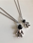 Fashion Large Astronaut Silver Spaceman Necklace