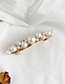 Fashion Gold Alloy Pearl Hair Clip Set