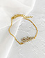 Fashion Gold Alloy Diamond Letter Love Lips Bracelet Set