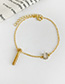Fashion Gold Alloy Diamond Screw Bracelet Set