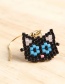 Fashion Black Braided Kitten Bracelet