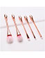 Fashion Red 5 Sticks Small Waist Colorful Hair Makeup Brush