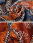 Fashion Orange Vertical Stripe Printed Tassel Scarf Shawl