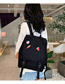 Fashion Black Cartoon Label Backpack