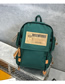Fashion Green Oxford Cloth Letter Backpack