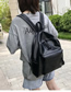 Fashion Black Solid Color Backpack