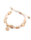Fashion Gold Natural Shell Braided Rope Scallop Anklet