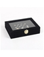 Fashion Black Velvet Ring Jewelry Box With Lid