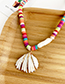 Fashion Color Alloy Resin Pearl Shell Necklace