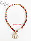 Fashion Color Alloy Resin Pearl Shell Necklace