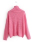 Fashion Pink High Neck Sweater